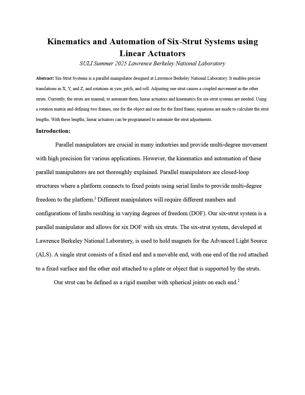 Research report first page preview